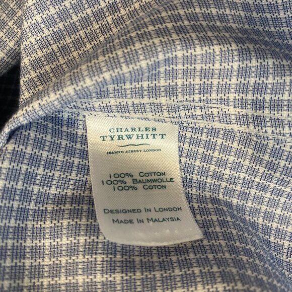 Charles Tyrwhitt Non-Iron Prince of Wales Check Shirt (15.5/33 inches) - Picture 6 of 8